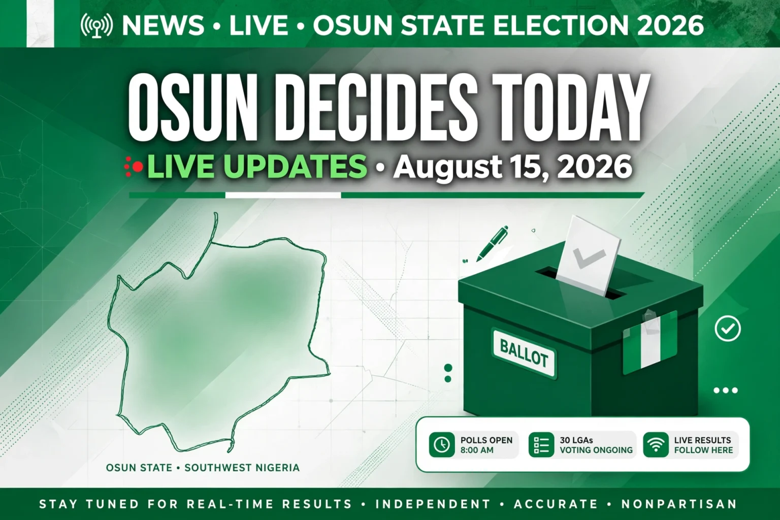 Osun governorship election today